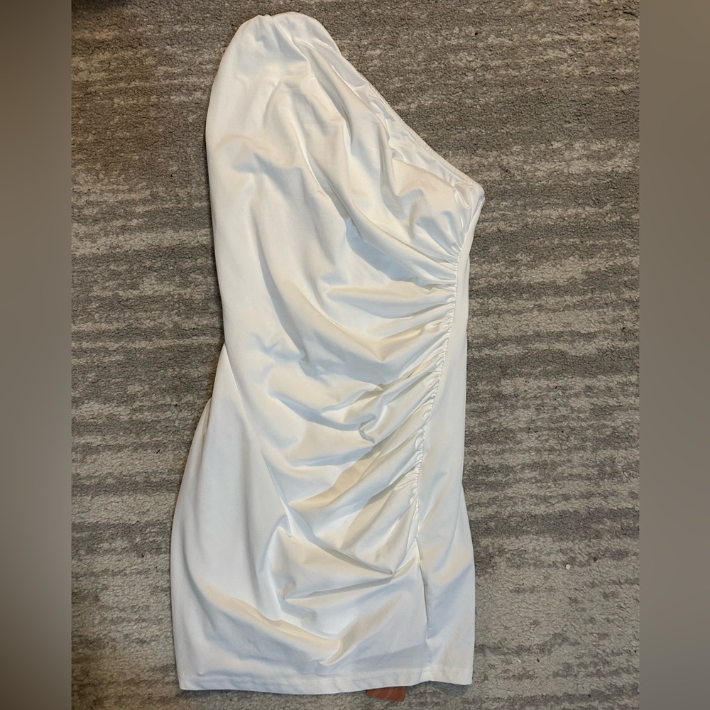 White one shoulder dress